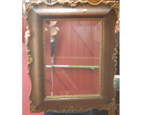 Ralph Steadman - framed poster print; and an oak and gilt gesso framed bevelled wall mirror (2)