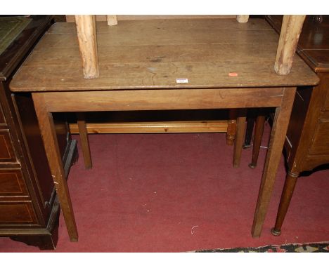 A 19th century provincial light oak side table