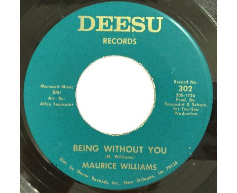 MAURICE WILLIAMS - BEING WITHOUT YOU 7" (DEESU RECORDS 302). A killer tune by Maurice Williams to include Being Without You c
