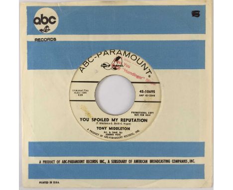 TONY MIDDLETON - YOU SPOILED MY REPUTATION/ IF I COULD WRITE A SONG 7" (US PROMO - ABC-PARAMOUNT 45-10695). A scarce mid-60s 