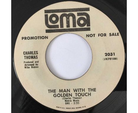 CHARLES THOMAS - THE MAN WITH THE GOLDEN TOUCH/ LOOKING FOR LOVE 7" (US PROMO - LOMA 2031). Another scarce, original US Loma 