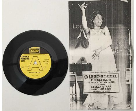 STELLA STARR - BRING HIM BACK 7" (ORIGINAL UK DEMO - PICCADILLY 7N 35366). Wickedly scarce original UK 7" demo of Stella Star