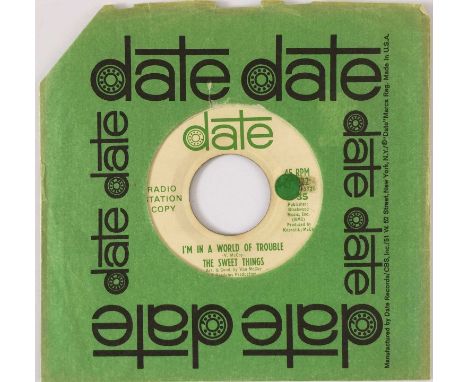 THE SWEET THINGS - I'M IN A WORLD OF TROUBLE/ BABY'S BLUE 7" (US PROMO - DATE RECORDS 2-1522). A scarce radio station promo c