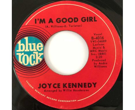 JOYCE KENNEDY - I'M A GOOD GIRL 7" (BLUE ROCK - B-4016). An awesome 45 here by Joyce Kennedy to include I'm A Good Girl / Doe