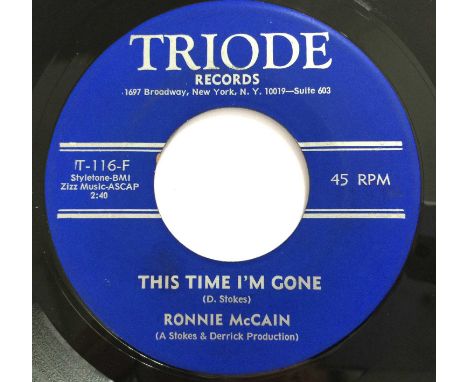 RONNIE McCAIN - THIS TIME I'M GONE 7" (TRIODE RECORDS - T-116-F). A super cool guitar lead groover by Ronnie McCain to includ