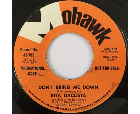RITA DACOSTA - DON'T BRING ME DOWN 7" (PROMO - MOHAWK 45-703). A killer cut by Rita Dacosta to include Don't Bring Me Down / 