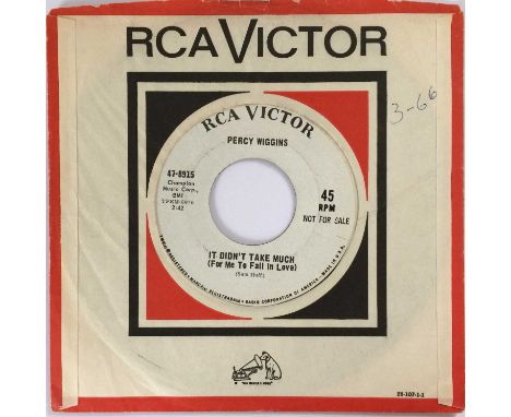 PERCY WIGGINS - IT DIDN'T TAKE MUCH (FOR ME TO FALL IN LOVE) (RCA VICTOR 47-8915). A promotional copy of Percy Wiggins - It D