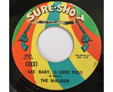 THE MALIBUS - GEE BABY, (I LOVE YOU) (SURE-SHOT 5028). A party starter 45 here by The Malibus to include Gee Baby, (I Love Yo