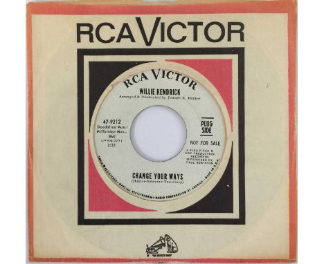 WILLIE KENDRICK - CHANGE YOUR WAYS 7" (PROMO - RCA VICTOR 47-9212). A killer cut here by Willie Kendrick to include Change Yo