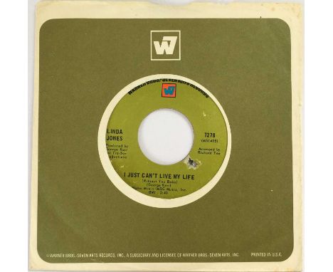 LINDA JONES - I JUST CAN'T LIVE MY LIFE 7" (WARNER BROS. - SEVEN ARTS RECORDS 7278). Great number by Linda Jones to include I