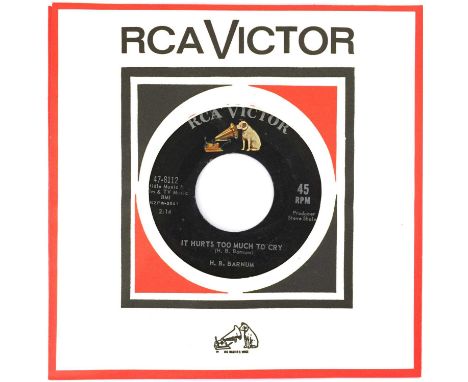 H.B. BARNUM - IT HURTS TOO MUCH TO CRY 7" (ORIGINAL US COPY - RCA VICTOR 47-8112). The original US (stock) 7" copy of H. B. B