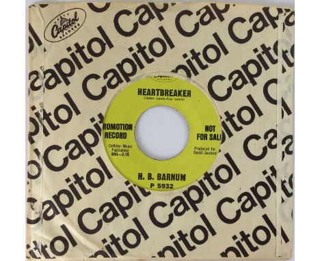 H. B. BARNUM - HEARTBREAKER 7" (ORIGINAL US PROMO COPY - CAPITOL P 5932). The original US 7" promo copy of H. B. Barnum - Hea