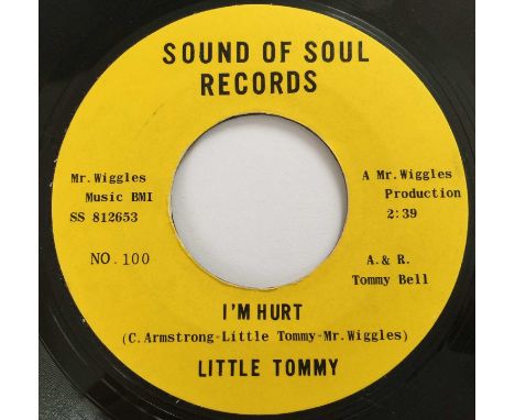 LITTLE TOMMY - I'M HURT (SOUND OF SOUL RECORDS No. 100). A lovely clean 45 by Little Tommy to include I'm Hurt / Lov'h (Sound