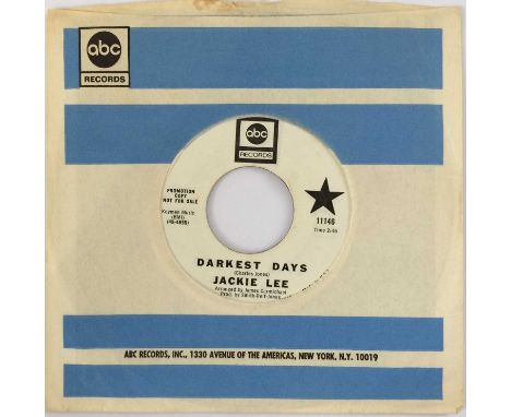 JACKIE LEE - DARKEST DAYS (ABC RECORDS - PROMO - 11146). A killer tune here by Jackie Lee to include Darkest Days / One For T