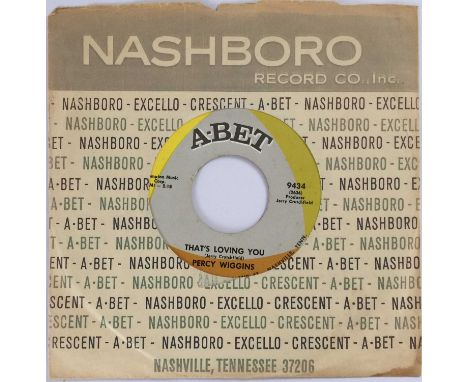 PERCY WIGGINS - THAT'S LOVING YOU 7" (ORIGINAL US COPY - A-BET 9434). The original US 7" (stock) copy of Percy Wiggins - That