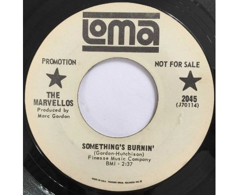 THE MARVELLOS - SOMETHING'S BURNIN'/ WE GO TOGETHER 7" (US PROMO - LOMA 2045). A sought after, original US promo pressing of 