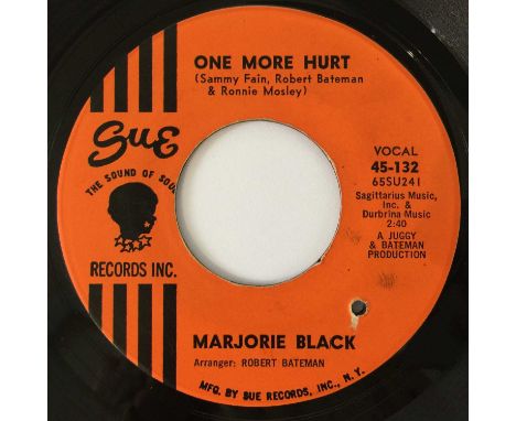 MAJORIE BLACK - ONE MORE HURT/ YOU STILL LOVE HER 7" (US NORTHERN - SUE 45-132). A powerful mid-60s northern soul slice by Ma
