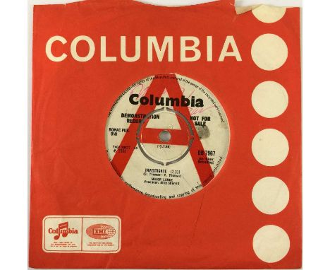 MAJOR LANCE - INVESTIGATE/ LITTLE YOUNG LOVER 7" (UK PROMO - SIGNED - COLUMBIA DB 7967). A quality, UK demo pressing of Inves