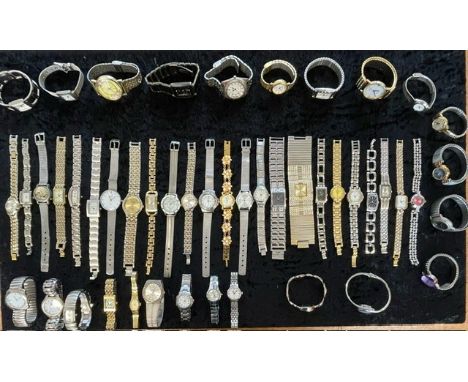 Collection of Ladies Fashion Wristwatches, all fitted with new batteries and in working order, all bracelet straps, makes inc