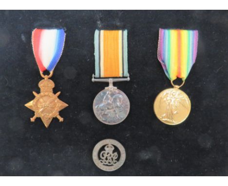 WW1 Kings Royal Rifle Corps Medal Trio consisting 1914-15 Star, silver War medal, Victory medal. &nbsp;Named "R-6546 Pte J T 