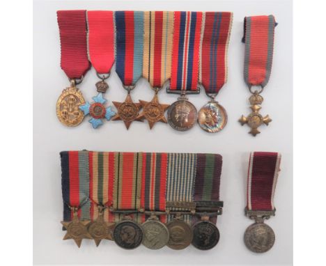 Small Selection of Miniature Medals consisting Order of The Bath (base metal), OBE (enamelled), 1939/45 Star, Africa Star, Wa