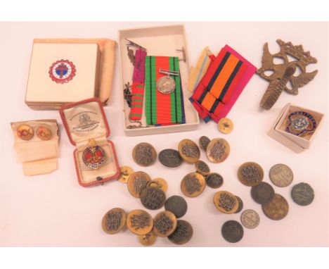 Small Selection of Various Items including gilt and enamel powder compact. &nbsp;The central badge with French cross of Lorra