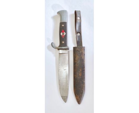 German Third Reich Hitler Youth Dagger by Wilhelm Wagner, Solingen-Merscheid c1938-45.&nbsp; The single edge blade stamped RZ