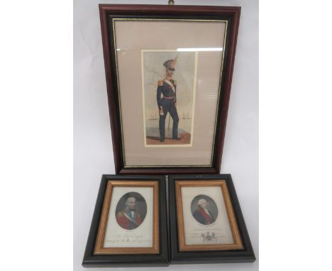 Military Officer 1833 Dated Watercolour fine watercolour of a British Officer with two steam ships in the background. &nbsp;D