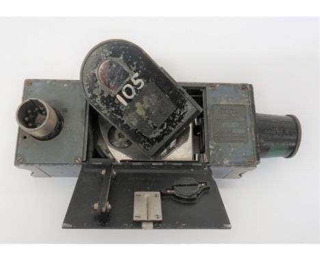 RAF G45 Aircraft Camera grey painted rectangular case with side opening and top flaps. &nbsp;Rear side mounted electrical soc