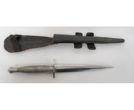 WW2 3rd Pattern F &amp; S Commando Knife Possibly For a Presentation 6 1/2 inch, double edged, hand ground, polished blade. &