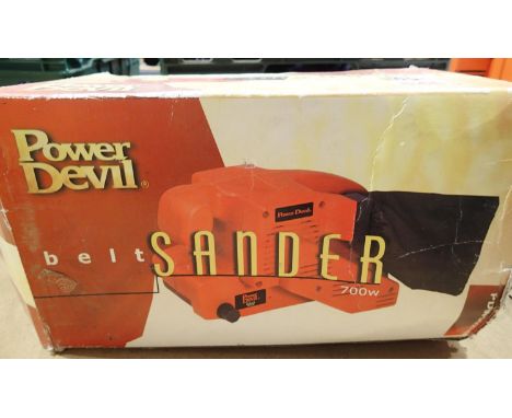 Power Devil 700w belt sander, boxed, untested. Not available for in-house P&amp;P, contact Paul O'Hea at Mailboxes on 01925 6