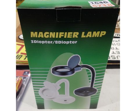 New boxed magnifying lamp. P&amp;P Group 2 (£18+VAT for the first lot and £3+VAT for subsequent lots) 
