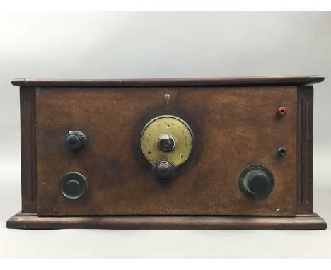 EARLY-MID 20TH CENTURY MAINS RADIO,44cm wide, along with a M.P.A. Wireless Ltd speaker