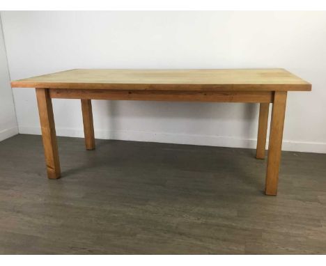 HABITAT LIGHT OAK AND BEECH DINING TABLE,74cm x 183cm x 92cm