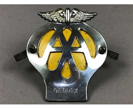 AA CAR BADGE,along with a compass (2)