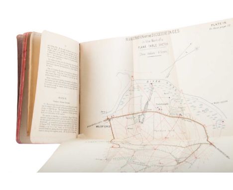 MANUAL OF MAP READING AND FIELD SKETCHING, 1906,pub. His Magesty's Stationary Office, London, with pull out charts, cloth boa