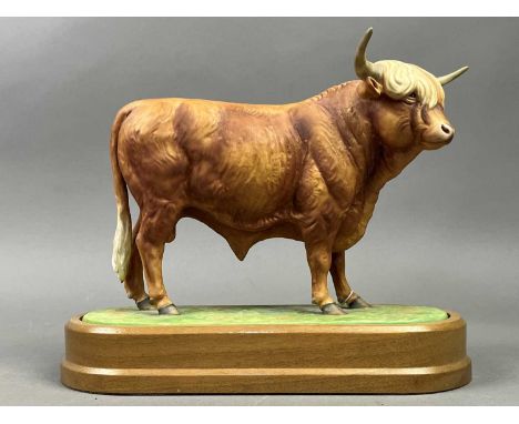 ROYAL WORCESTER FIGURE,of a Highland bullThe overall condition of this lot is good. There are no visible cracks, chips or res