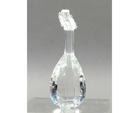 SWAROVSKI CRYSTAL MODEL OF A HARP AND NINE OTHER MODELS ,10cm high, along with Swarovski crystal models of a cathedral, a cak