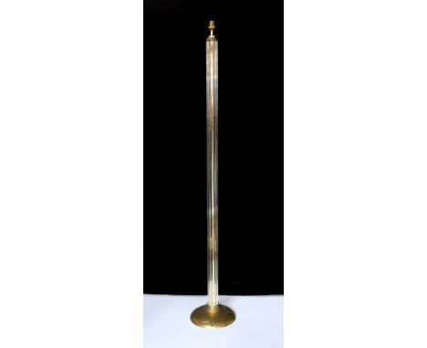 An Art Deco style brass and glass rod lamp standard, height 147cm
***CONDITION REPORT***Some light oxidisation spotting aroun