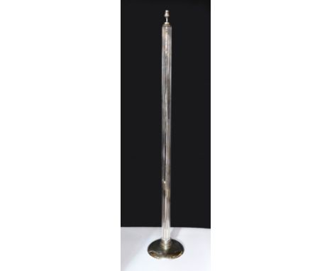 An Art Deco style nickel plated and glass rod lamp standard, height 148cm
***CONDITION REPORT***Very good clean condition, ju