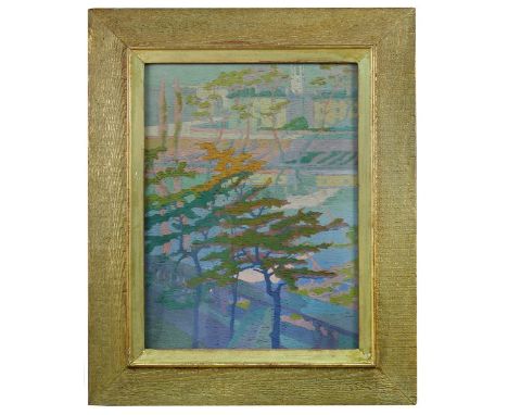 § Charles Ginner, CBE, ARA (British/French, 1878-1952) Little Venice, London oil on canvas 59 x 45cm (23 x 18in)  Provenance: