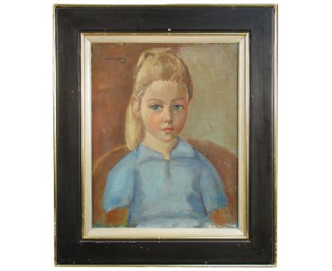 § Jan Sluijters, Jr (Dutch, 1914-2005) Portrait of a young girl signed upper left "Jan Sluijters / 1953" oil on canvas, in a 