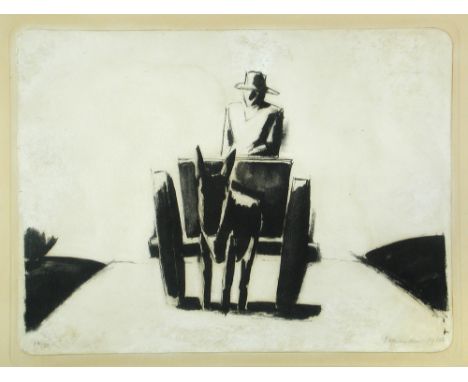 § Jozef Herman, RA (Polish/British, 1911-2000) Spanish Peasants numbered 10/20 and signed lower right "Jozef Herman 1968" lit