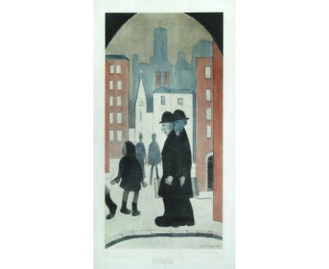 § Laurence Stephen Lowry, RA (British, 1887-1976) Two Brothers  signed lower right in pencil "L. S. Lowry" with Fine Art Trad