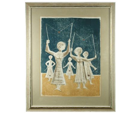 § Massimo Campigli (Italian, 1895 - 1971) Diabolo signed lower right in pencil "Campigli" and dated "54", lithograph, 60 x 45