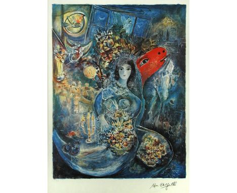 § Marc Chagall (French/Russian, 1887-1985) Bella signed lower right "Marc Chagall" and numbered 152/500, with certificate an 
