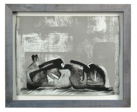 § Henry Moore, OM, CH (British, 1898-1986) Reclining figure, architectural background IV, for XXe Siècle, 1977, lithograph, 2
