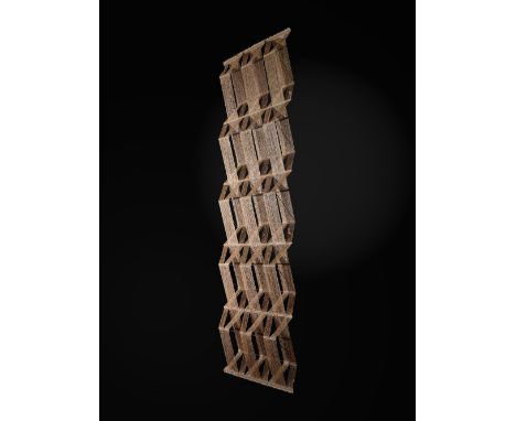 § Peter Collingwood, (British, 1922-2008), M.3D6/3, a macrogauze wall hanging, woven linen and stainless steel, stamped signa