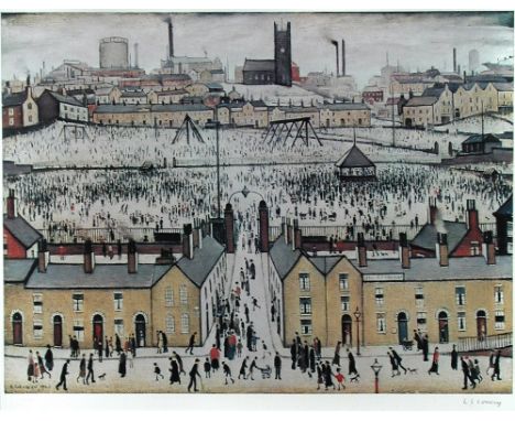 § Laurence Stephen Lowry, RA (British, 1887-1976) Britain at Play signed lower right in pencil "L. S. Lowry" with Fine Art Tr