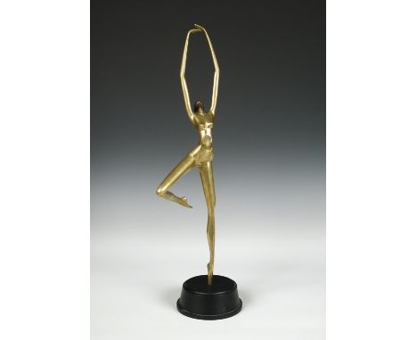 Hattakitkosol Somchai (Thai, 1934-2000), a polished bronze figure of a dancer, signed and dated (19)79 65cm (25in)  